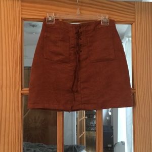 Suede skirt